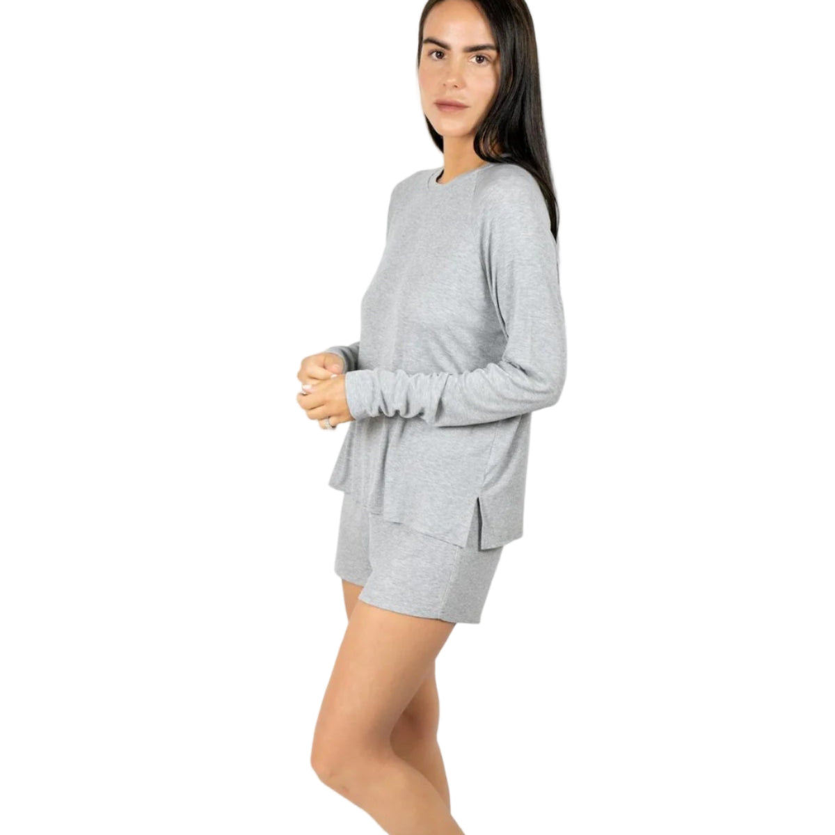 Aspen Dream Ribbed Long Sleeve Short Set
