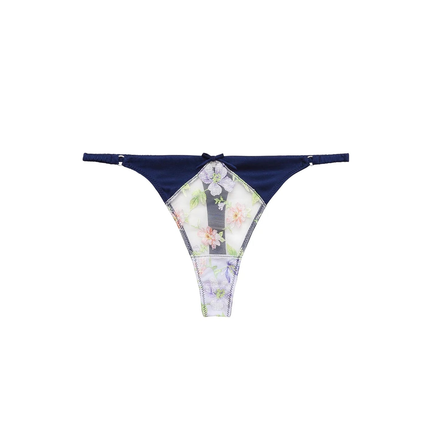 Fleur Du Mal Elara Embroidery Thong