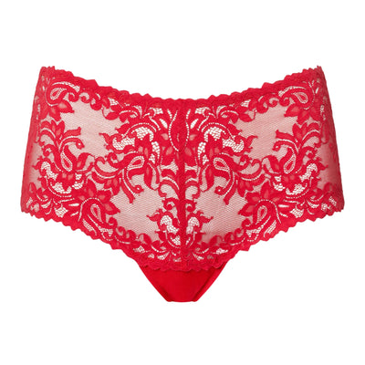 red bottom on white background