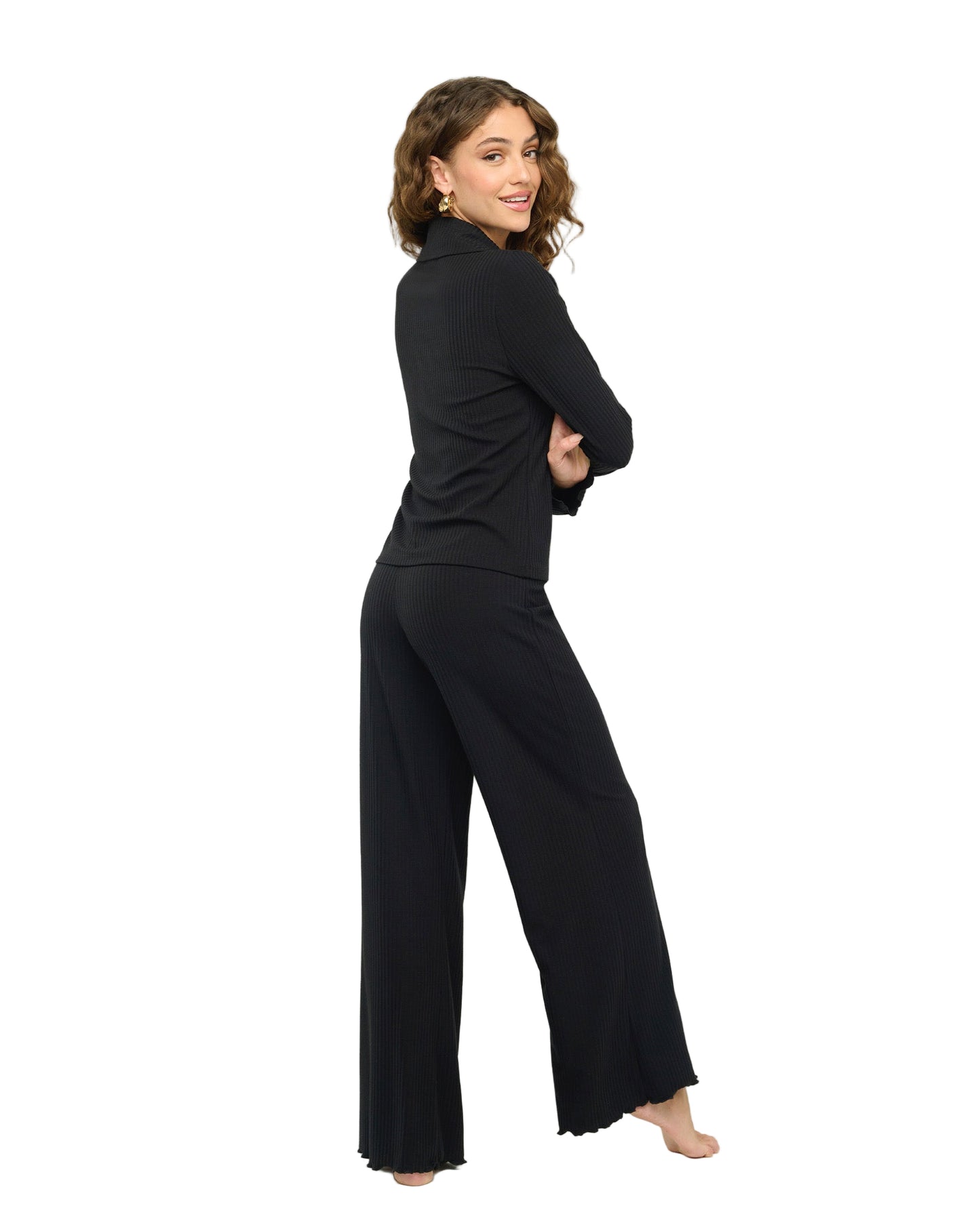 Baciami Long Sleeve Ribbed PJ Set