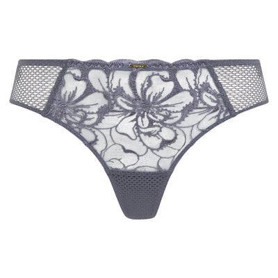 Lace bottom with floral design on a white background