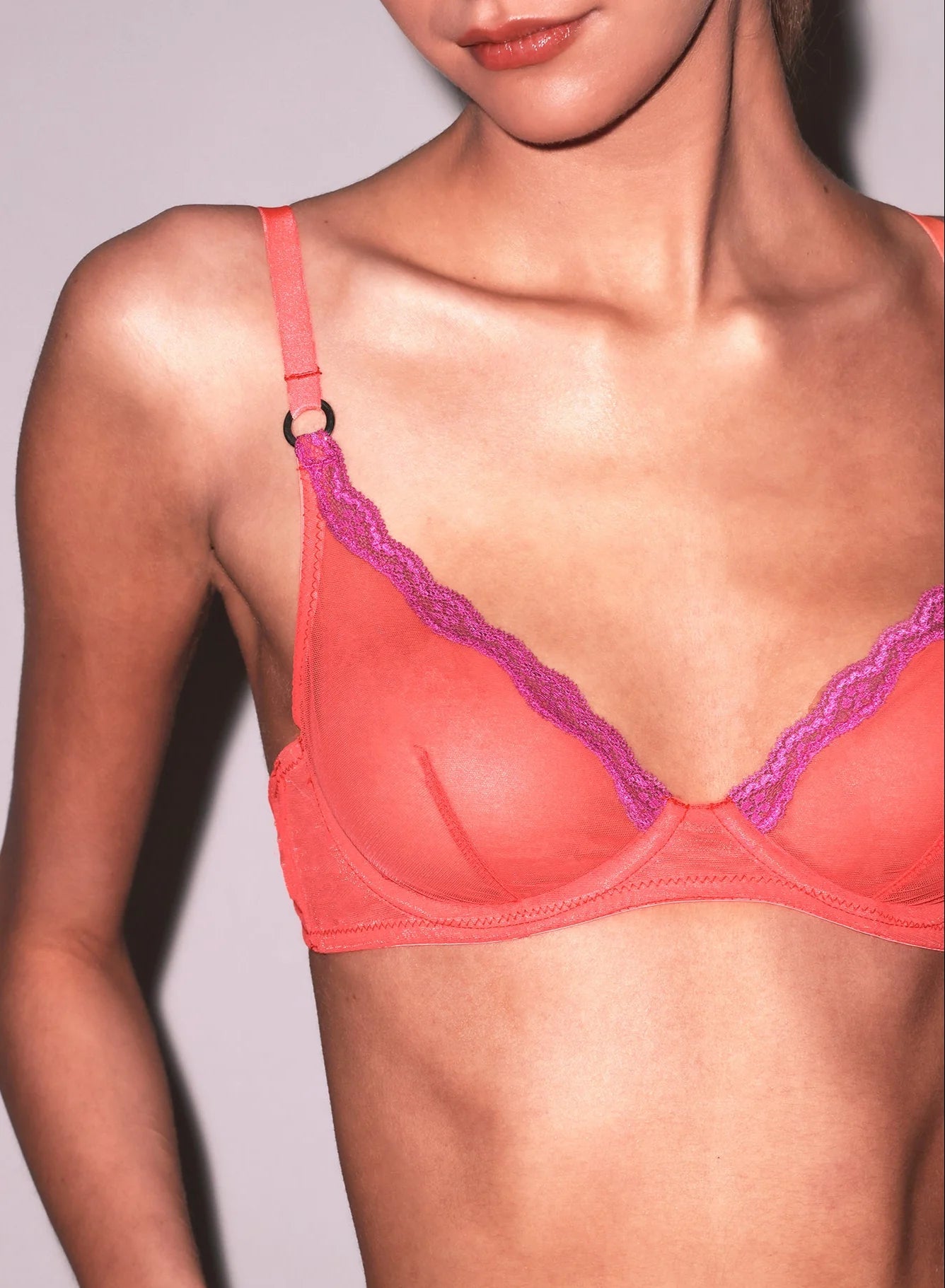 Fleur Du Mal Sheer Tulle Bra