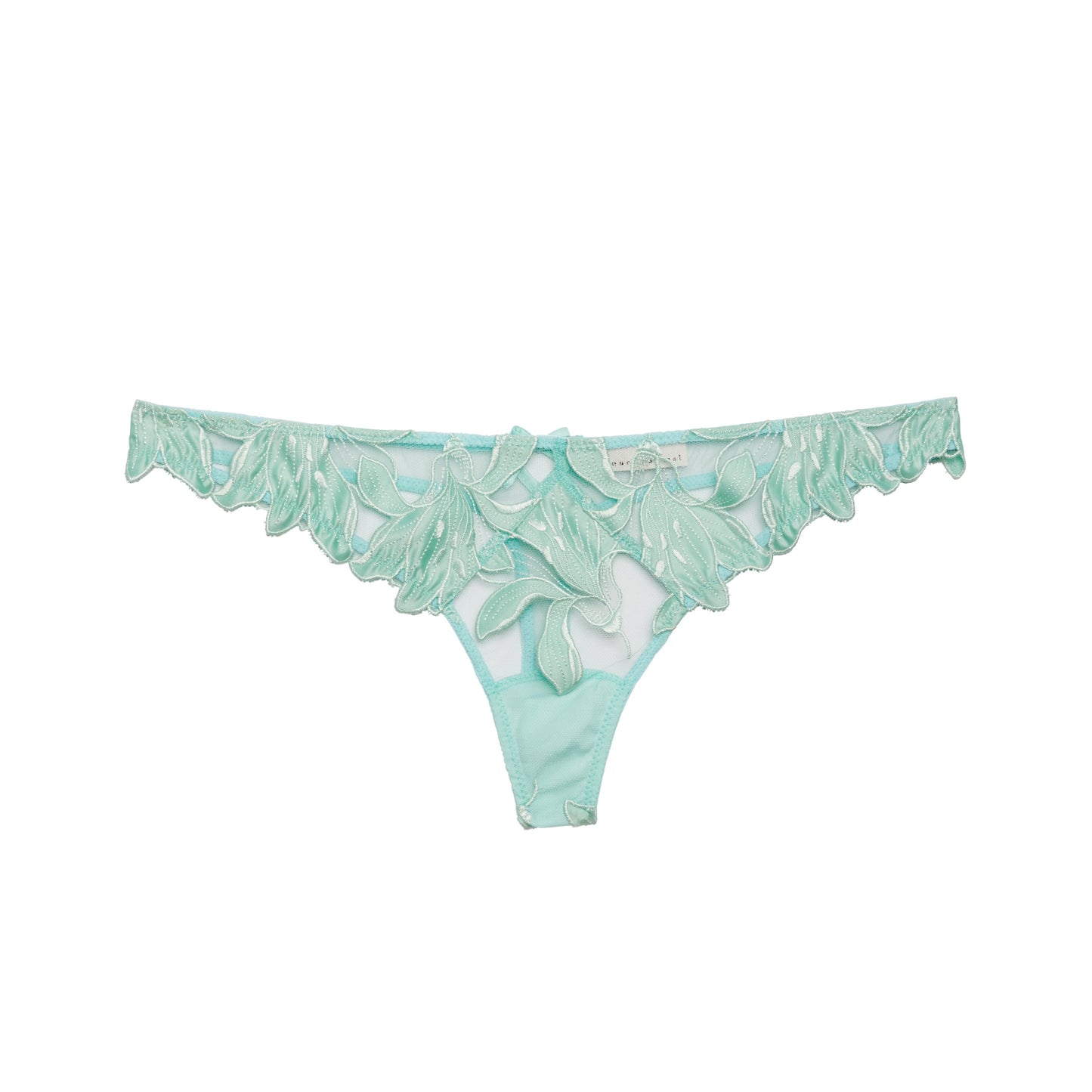 Fleur Du Mal Lily Embroidery Hipster Thong