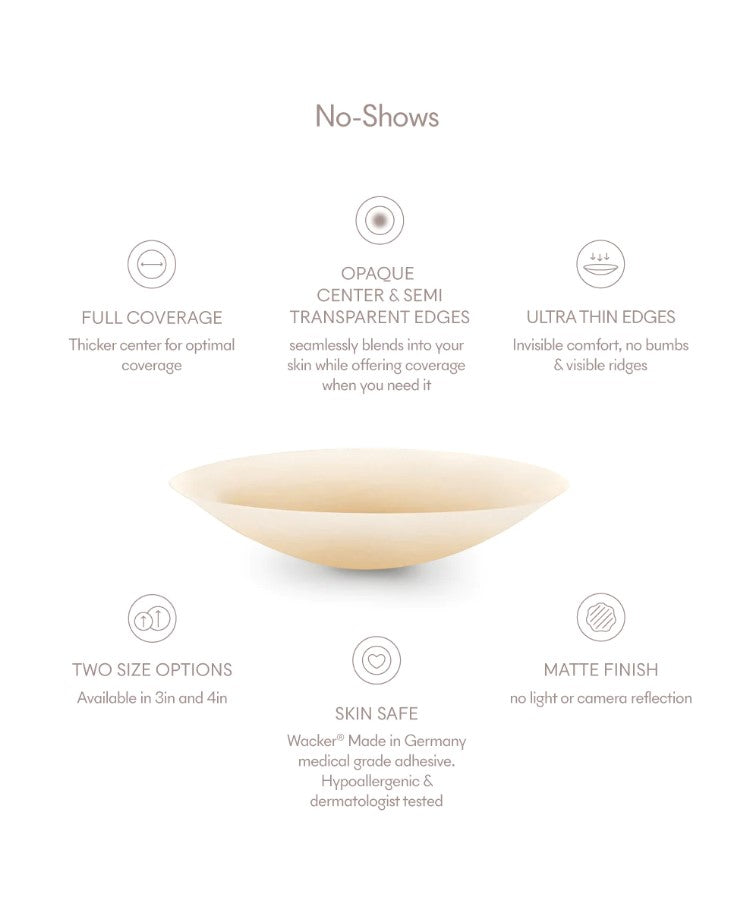 Nood No Show 4in Nipple Covers