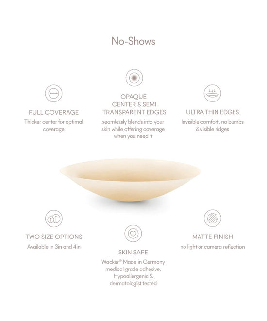 Nood No Show 4in Nipple Covers
