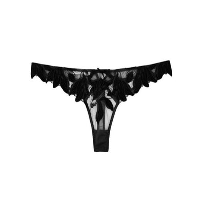 Fleur Du Mal Lily Embroidery Hipster Thong